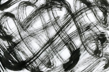 Soyut Beyaz boya doku siyah arka plan üzerine splatters