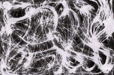 Soyut Beyaz boya doku siyah arka plan üzerine splatters