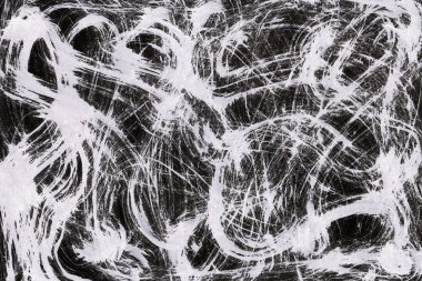 Soyut Beyaz boya doku siyah arka plan üzerine splatters