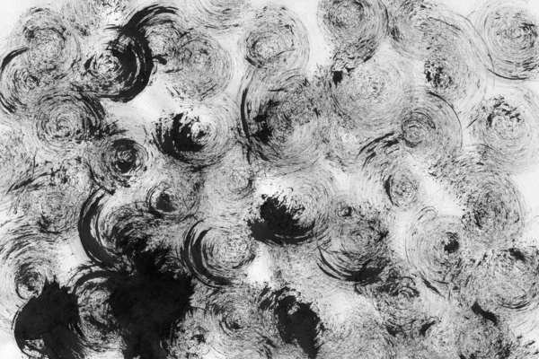 Αφηρημένη Λευκό Χρώμα Splatters Υφή Μαύρο Φόντο — Φωτογραφία Αρχείου