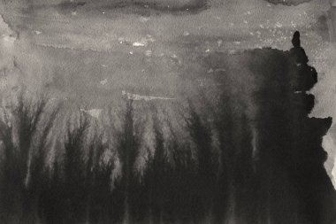 Kağıt arka plan üzerinde siyah mürekkep