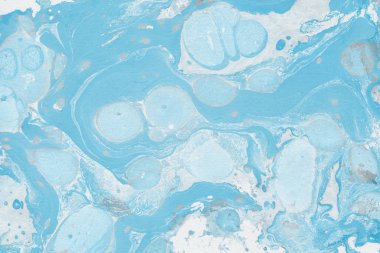 mavi arka plan boya ile doku sıçramalarına