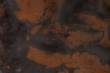 Turuncu mermer arka plan boya ile doku sıçramalarına