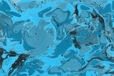 mavi arka plan boya ile doku sıçramalarına