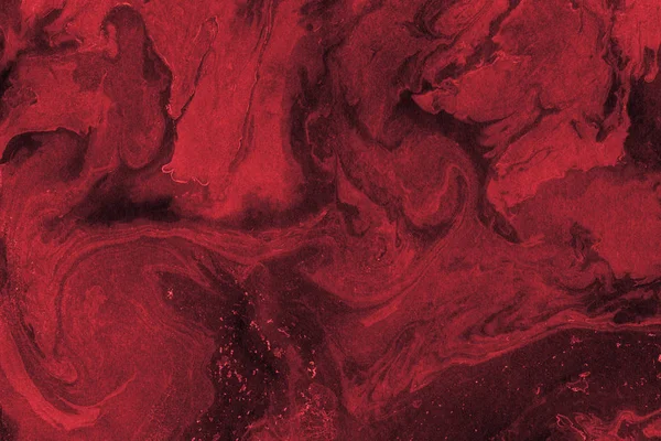 Röd Marmor Bakgrund Med Färg Stänk Konsistens — Stockfoto