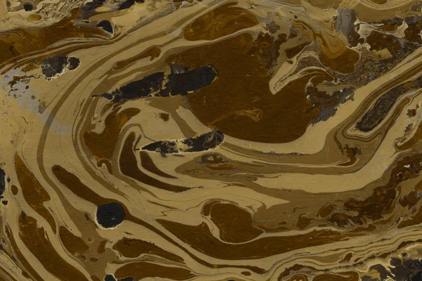 Goldener Abstrakter Hintergrund Mit Marmorfarbe Textur — Stockfoto