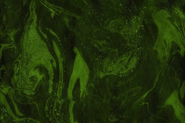 Fundo Mármore Verde Com Pintura Espirra Textura — Fotografia de Stock