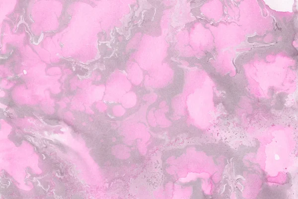 Różowy Marmur Tło Farbą Chlapie Tekstury — Zdjęcie stockowe
