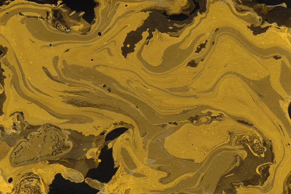Золотой Абстрактный Фон Мраморной Краской — стоковое фото