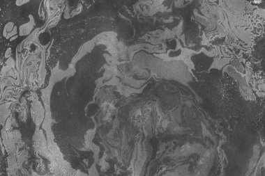 Gümüş arka plan mavi boya ile doku sıçramalarına