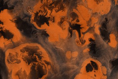 Turuncu mermer arka plan boya ile doku sıçramalarına