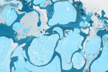 mavi arka plan boya ile doku sıçramalarına