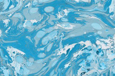 mavi arka plan boya ile doku sıçramalarına