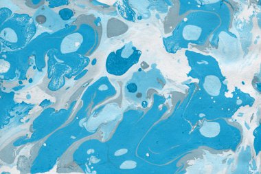 mavi arka plan boya ile doku sıçramalarına