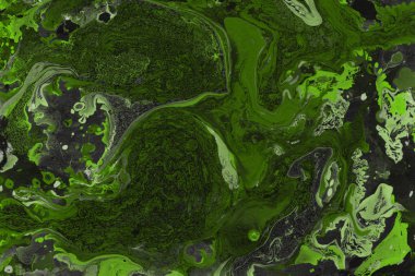 Yeşil mermer arka plan boya ile doku sıçramalarına