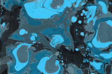 mavi arka plan boya ile doku sıçramalarına