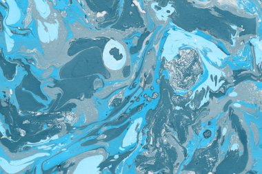 mavi arka plan boya ile doku sıçramalarına