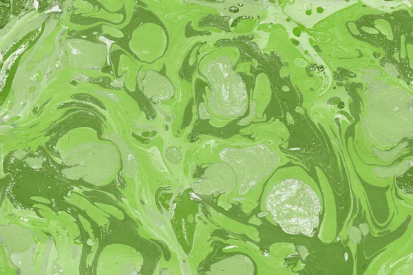 绿色大理石背景与油漆飞溅纹理 — 图库照片