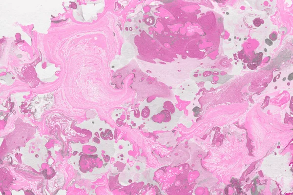 Rózsaszín Márvány Háttér Festék Fröccsenő Textúra — Stock Fotó