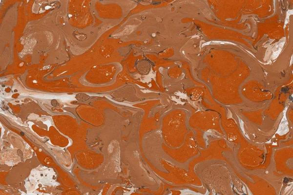 Orange Marble Background Paint Splashes Texture — Stock Photo, Image