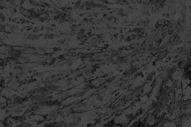 Siyah kağıt dokusu üzerinde gri akrilik boya ile. Kaotik soyut organik tasarım.