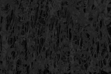 Siyah kağıt dokusu üzerinde gri akrilik boya ile. Kaotik soyut organik tasarım.