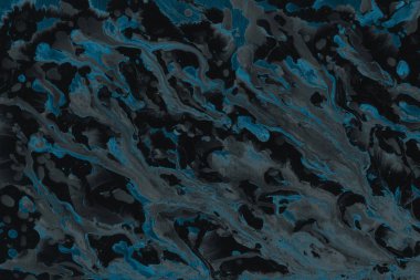 Kağıt dokusu üzerine akrilik boya. Kaotik soyut organik tasarım.