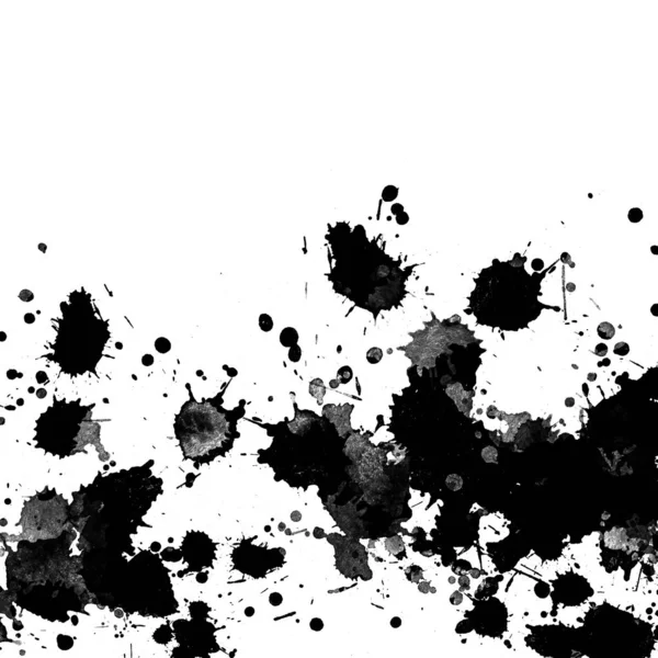 Peinture Noire Éclaboussures Texture Fond Abstrait — Photo