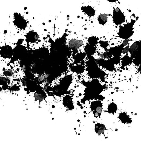 Black Paint Splatters Texture Abstract Background — Stock Photo, Image