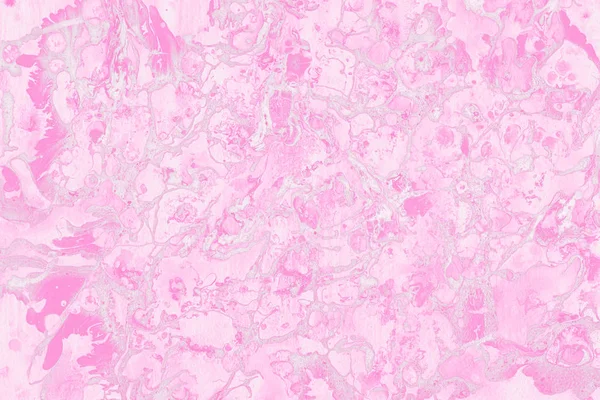 Textura Papel Tinta Mármore Rosa Colorido Design Orgânico Abstrato Caótico — Fotografia de Stock