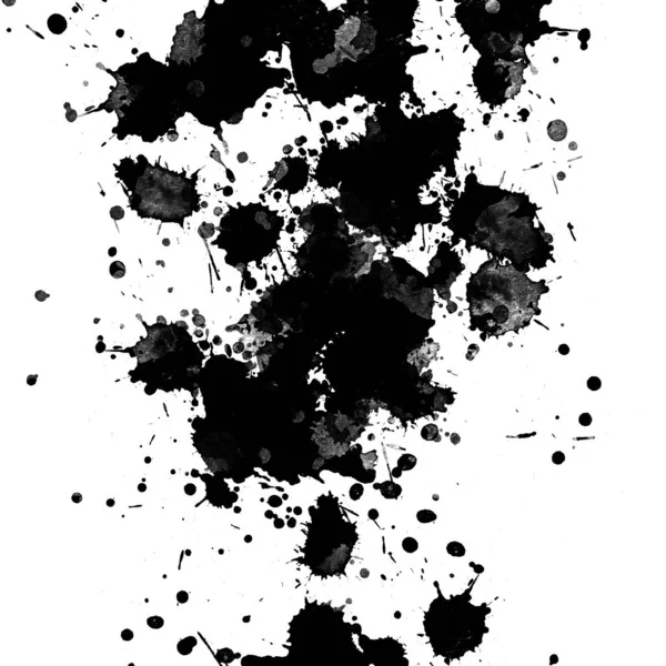 Tinta Preta Salpicos Textura Fundo Abstrato — Fotografia de Stock