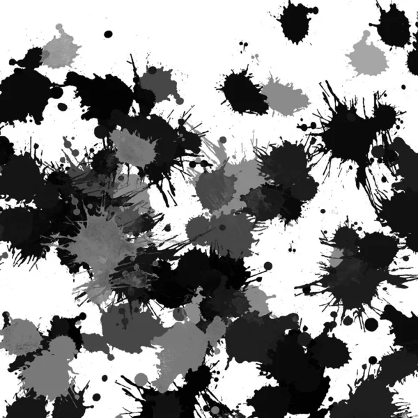 Peinture Noire Éclaboussures Texture Fond Abstrait — Photo