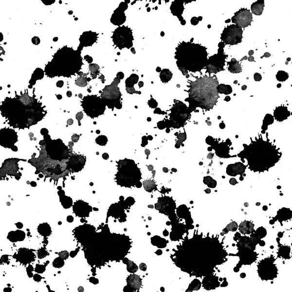 黑色油漆飞溅纹理 抽象的背景 — 图库照片