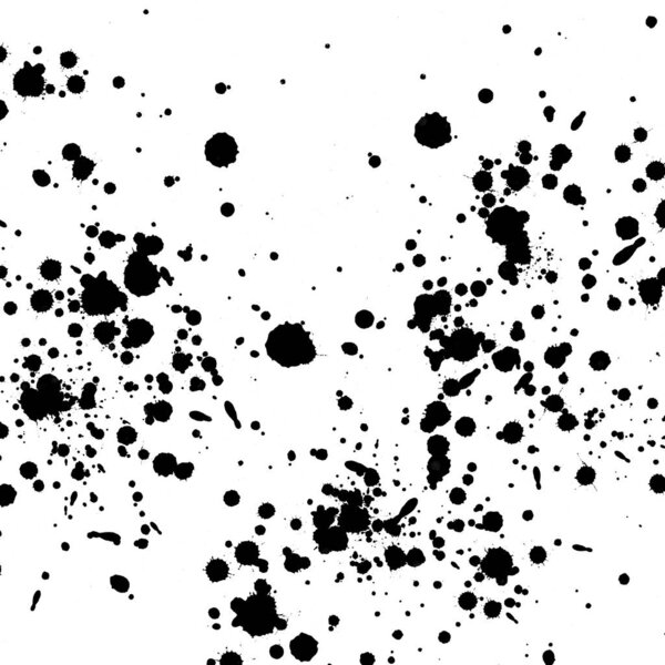 black paint splatters texture, abstract background