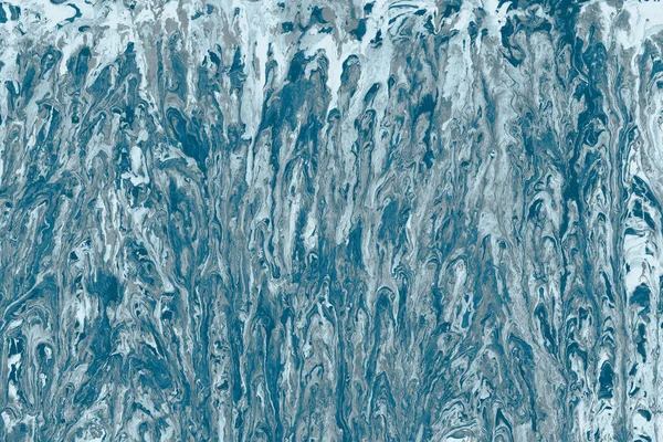 Blue Wet Paint Abstract Background