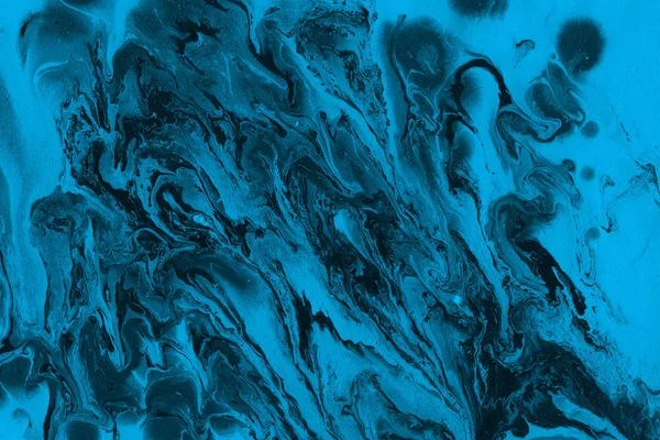 Blue Wet Paint Abstract Background