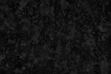 Siyah kağıt dokusu üzerinde gri akrilik boya ile. Kaotik soyut organik tasarım.