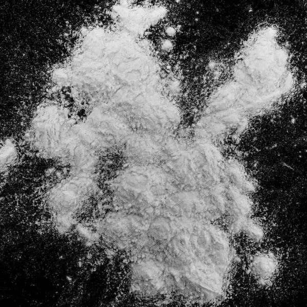 Tmavé Pozadí Abstraktní Texturou Bílé Mouky — Stock fotografie