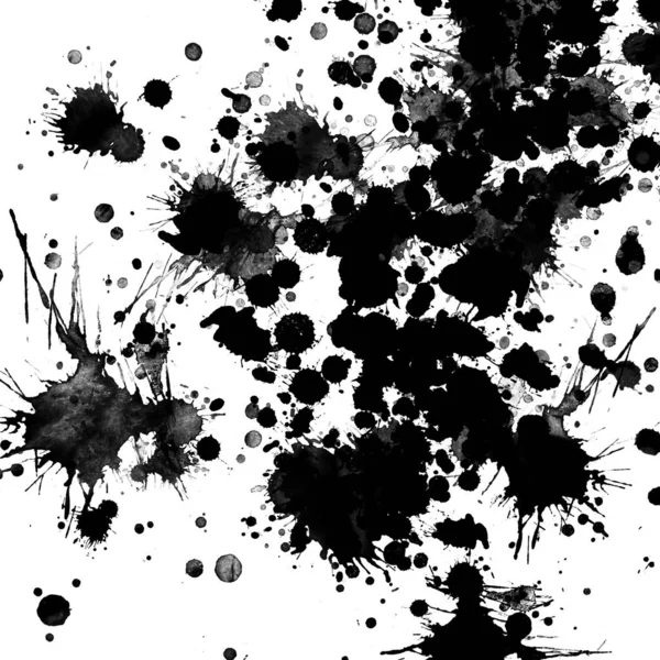 Black Paint Splatters Texture Abstract Background — Stock Photo, Image