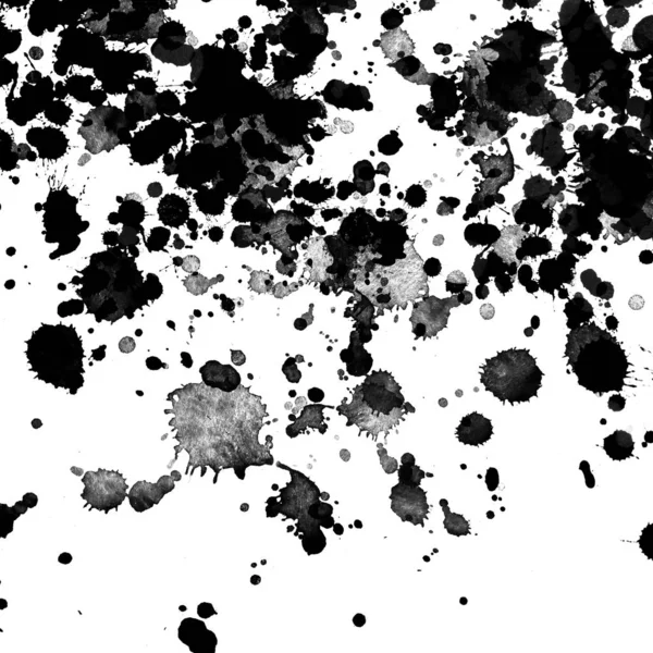 Czarna Farba Splatters Tekstury Streszczenie Tło — Zdjęcie stockowe