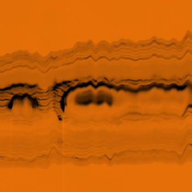 Dijital ekran aksaklık etkisi doku soyut. Turuncu ve siyah