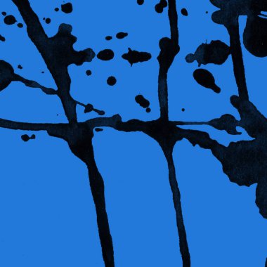 mavi arka plan doku soyut siyah boya splatters