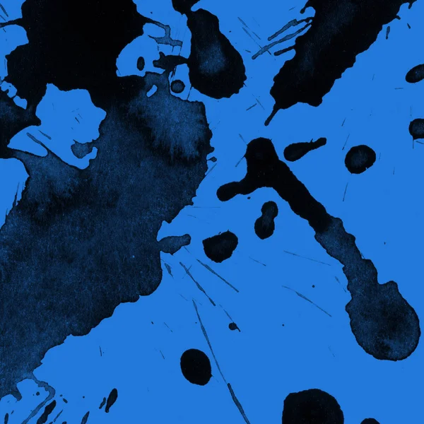 mavi arka plan doku soyut siyah boya splatters