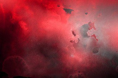 Kağıt arka plan üzerinde kırmızı sulu boya boya