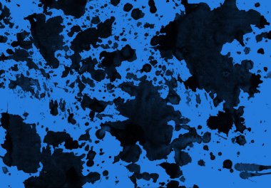 mavi arka plan doku soyut siyah boya splatters