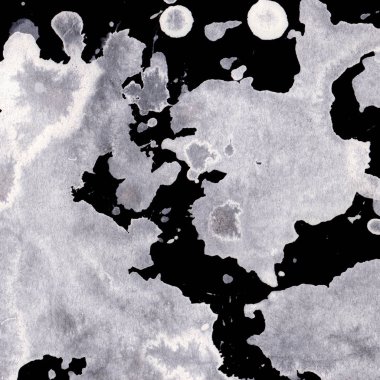 Soyut Beyaz boya doku siyah arka plan üzerine splatters