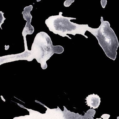 Soyut Beyaz boya doku siyah arka plan üzerine splatters