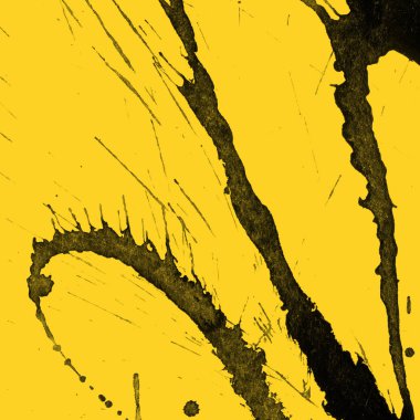 sarı arka plan doku soyut siyah boya splatters