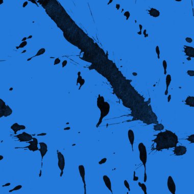 mavi arka plan doku soyut siyah boya splatters