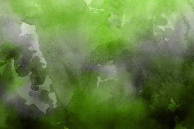 Kağıt arka plan üzerinde yeşil suluboya boya